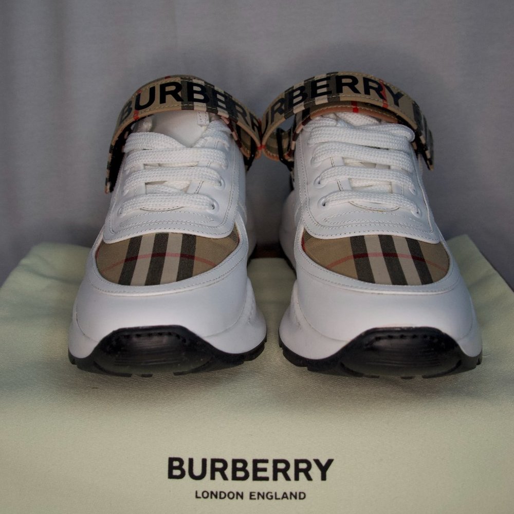 Burberry Women's Shoes White Beige Check size 8